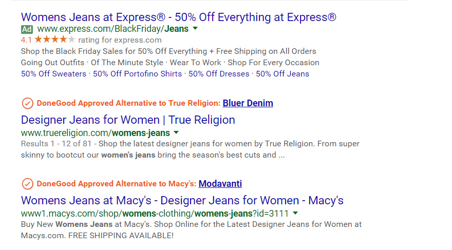 Make online purchases that agree with your values